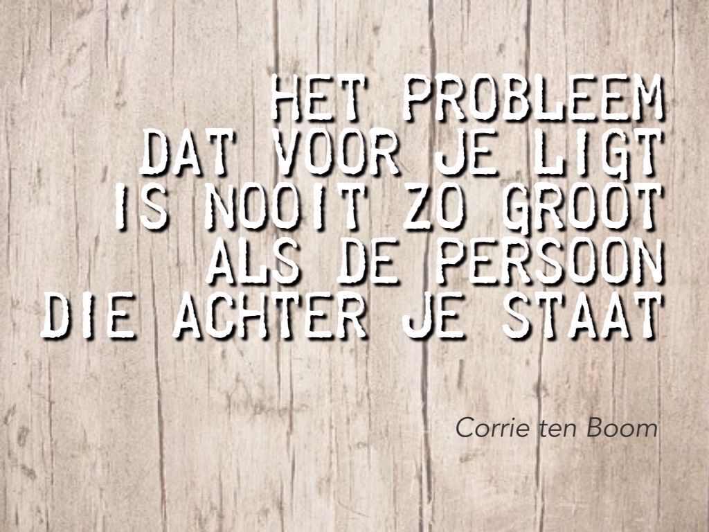 Een probleem is zo groot als je het zelf maakt. | Oneliners op www.one