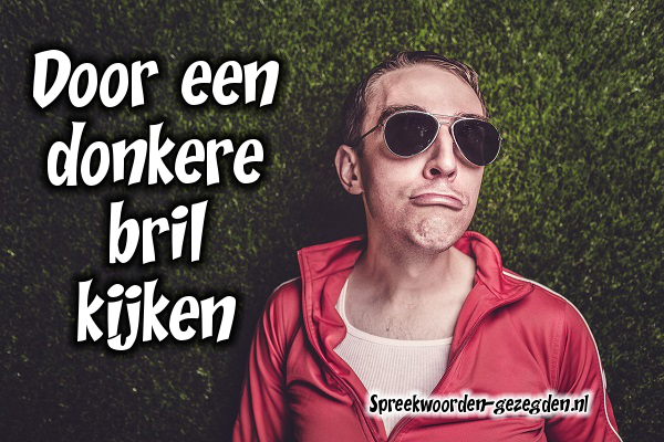 Een Donkere Bril Ophebben Gezegde