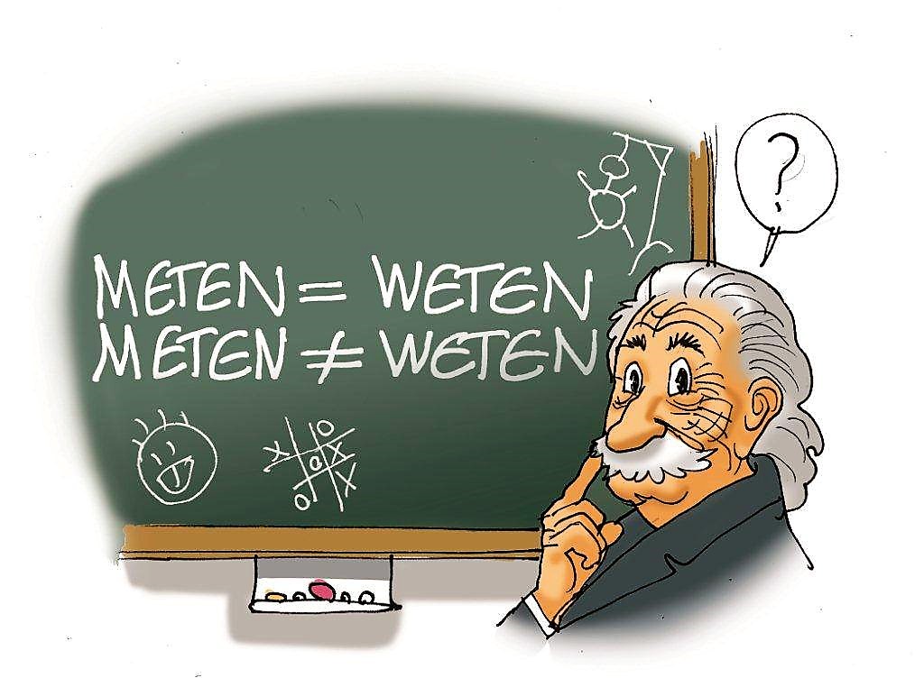 Meten is weten, gissen is missen.=Je kunt beter afmetingen meten dan