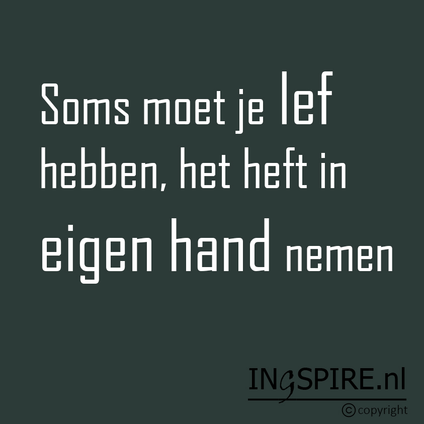 Het heft in eigen hand nemen.=Zelf het initiatief nemen. Oneliners op www.oneliners.nl Het heft in eigen hand nemen.=Zelf het initiatief nemen. Oneliners op www.oneliners.nl