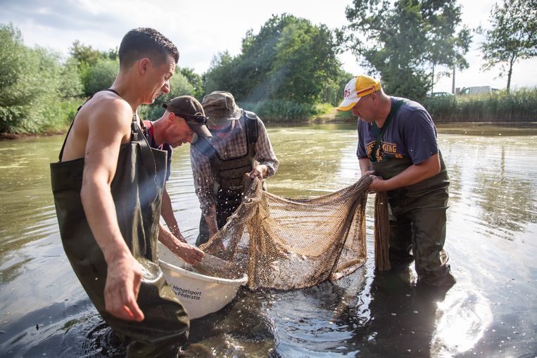 Achter het net vissen.=Iemand is je