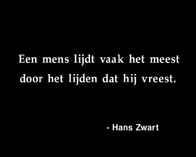 Een mens lijdt het meest voor het lijden dat hij vreest. | Oneliners op